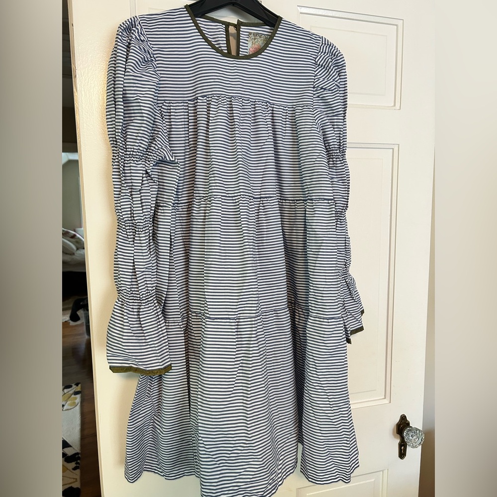 Henry Dry Goods  Navy and White Striped  Dress